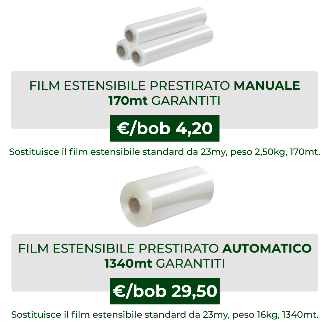 Offerta Film estensibile biodegradabile Teknostretch